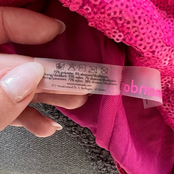 Commando Sequin Crop Top in Commando Pink - Picture 9 of 16